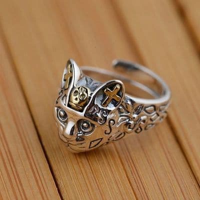 Bague Chat Mexicain Argent massif 925