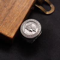 Bague chevalière Irishman Zircons Argent massif 925