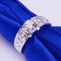 Bague chevaliere Skull Biker Or Platine 950 ou Argent massif 925