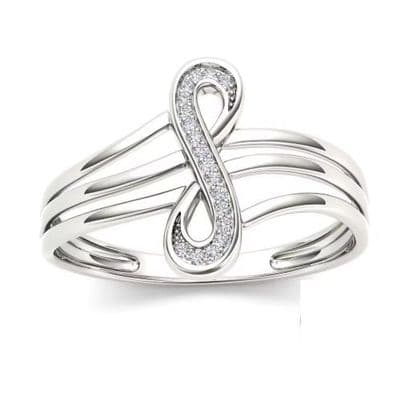 Bague Clé de Sol Diamants Moissanites Argent massif 925