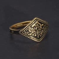 Bague Dark Souls Argent massif 925 Plaqué Or