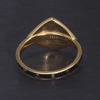 Bague Dark Souls Argent massif 925 Plaqué Or