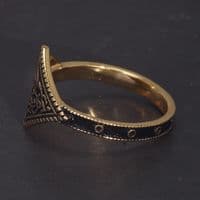 Bague Dark Souls Argent massif 925 Plaqué Or