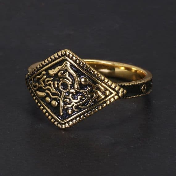 Bague Dark Souls Argent massif 925 Plaqué Or