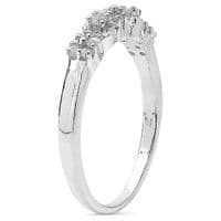 Bague fiancailles Diamants Blancs Argent massif 925
