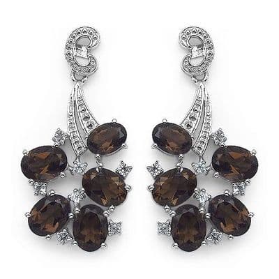 Boucles d'oreilles Topazes  Argent massif 925