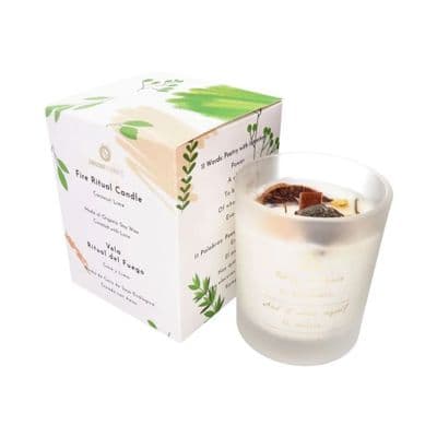 Bougie Rituel Parfumée noix de coco et citron vert avec Pyrite