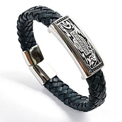 Bracelet Harley Davidson Acier et Cuir