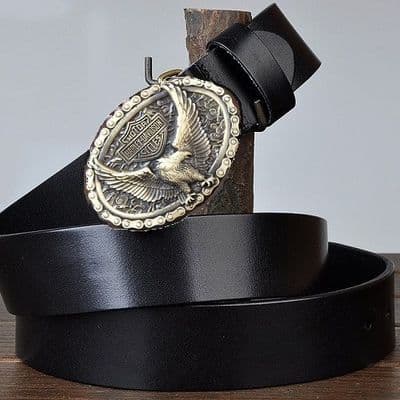 Ceinture cuir Harley Davidson Aigle