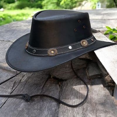 Chapeau Cowboy fait main concho bande