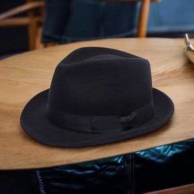 Chapeau Royal Trilby Fedora en laine fait main