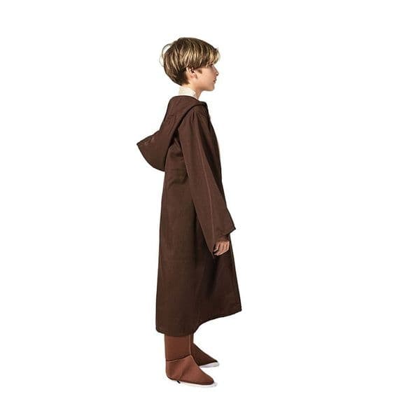 Costume Jedi Enfant – Robe Obi-Wan Kenobi Avec Sabre Laser Bleu Pour Halloween, Cosplay Ou Fête Star Wars !