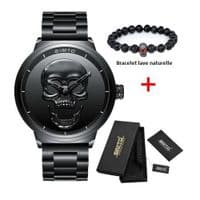 Montre Biker Crane Relief Acier
