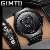 Montre Biker Crane Relief Acier