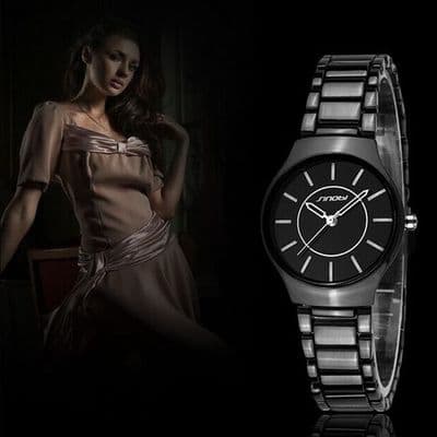 Montre Céramique Sinobi Noir Homme Femme