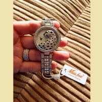 Montre Léopard luxe Cristaux de Swarovski Miss fox Plaqué or 18K