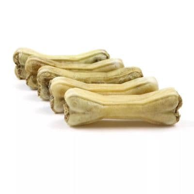 Os à mâcher 100% naturels en peau de vache avec fournisseurs d'énergie, os pour chien, lot de 5