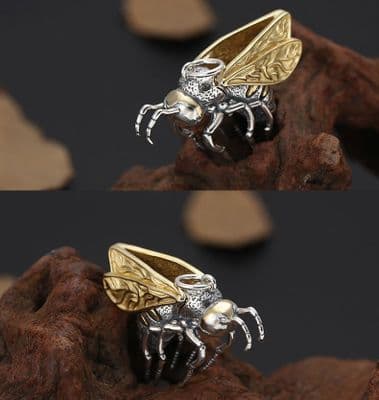 Pendentif Abeille Guêpe Argent massif 925