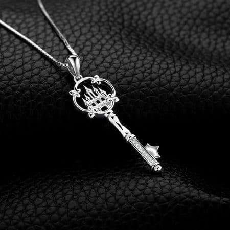 Pendentif En Argent 925 Avec Cristaux - Style Vintage - État Parfait