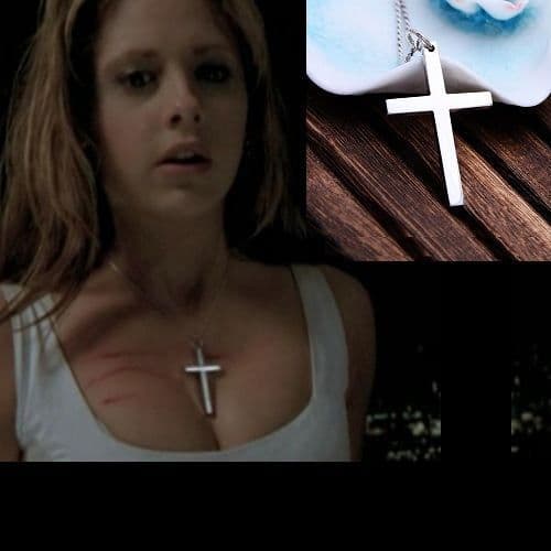 Pendentif Croix Buffy contre vampires Argent massif 925