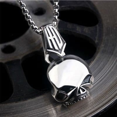 Pendentif Harley Davidson skull Acier