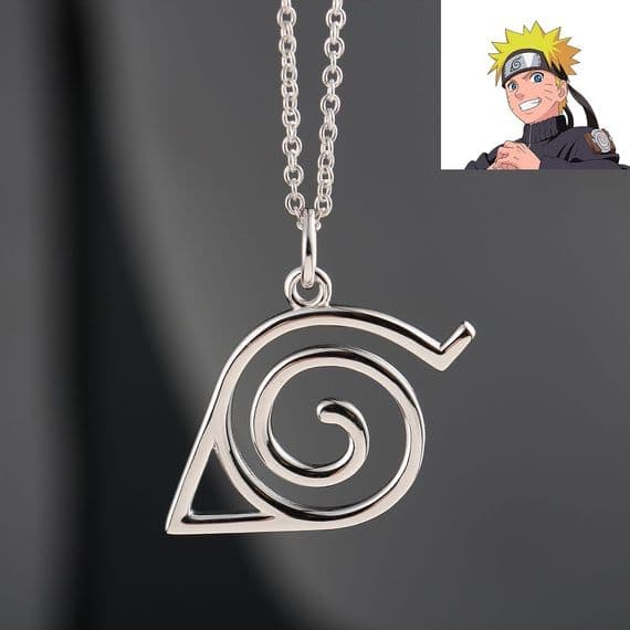 Pendentif Naruto Konoha Argent massif 925