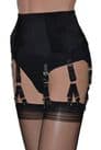 12 Clip 6 Strap (V-Clip) Suspender Belt in White or Black