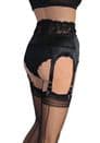 6 Strap Boned Suspender Belt in Pink, Gold, White or Black
