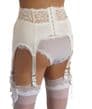 6 Strap Boned Suspender Belt in Pink, Gold, White or Black