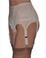 6 Strap Garter Belt in Power Mesh, Lace and Satin
