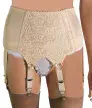 Vintage Style Side Opening 8 Strap Suspender Belt with Lace Panels