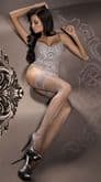 Luxury Black Hold-up Stockings with Sparkly Lurex Pattern , Ballerina 294
