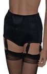 Black Vintage Style Panty Girdle with 6 Suspenders