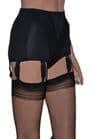 Black Vintage Style Panty Girdle with 6 Suspenders