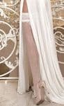 Bridal Lace Top Hold-ups with Seams in White or Ivory