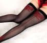 Contrast Stockings with Bow Accent & Seams