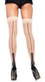 Stockings with Seams and Havana Heel in  Nude/Black