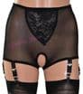 Crotchless Panty Girdle with 6 Suspender Straps in Red, Black, White