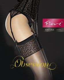 Fiore Antera Black or Red Stockings with Leopard Print Tops