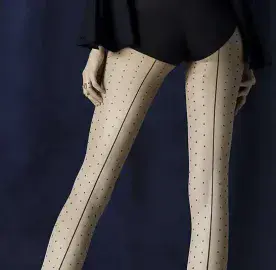 Fiore Intrigue Spotted Seamed Tights