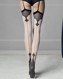 Fiore Vanity Contrast Seamed Stockings
