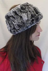 Genuine Rabbit Fur Headbands in Black, White, Grey or Brown