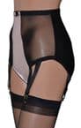 Black and Pink Panty Girdle with Suspenders, Retro Style