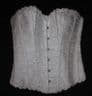 Ivory Boned Overbust Bridal Corset in Brocade & Satin