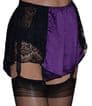 Black Lace French Knickers with Contrasting Satin Panels