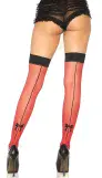 Leg Avenue 1083 Contrast Seamed Stockings with Bow