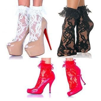 Leg Avenue 3030 Frilly Lace Ankle Socks