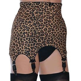 Leopard Print Girdle with 6 Suspender Straps