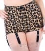 Leopard Print Panty Girdle with Garters / Suspenders