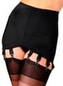 12 or 14 Strap Black Retro Style Girdle